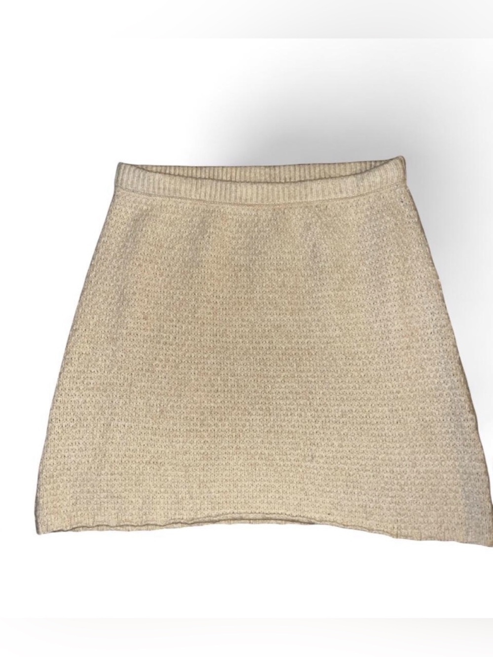 Free People Cream Knit Skirt - medium